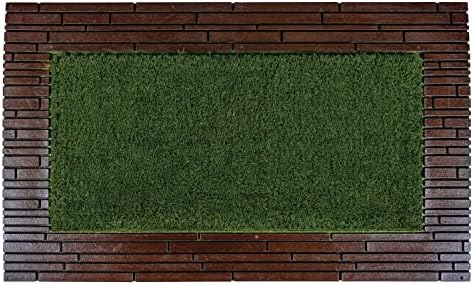 Notrax, Зелена гума поддржана од природен кокос, влезен душек за внатрешна или надворешна употреба, 18 x30, C04
