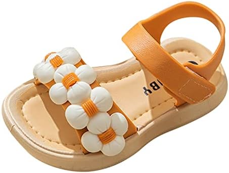 Деца сандали задебелени летни чевли за принцеза водоотпорни меки девојки девојки бебешки плажа сандали рамни чевли