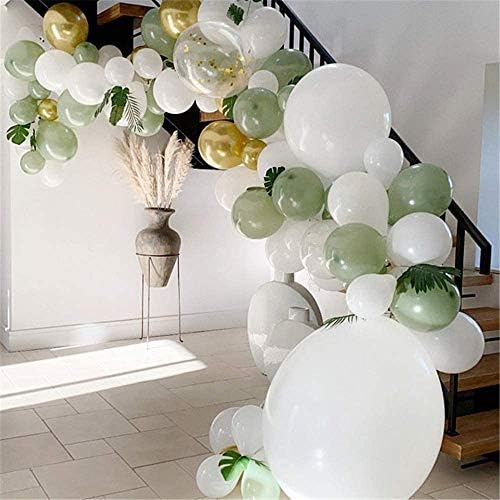 Зорпија 135 парчиња Авокадо Зелен Балон Венец Комплет Ретро Боја Балон Сет Свадба Роденден Декорации Бебе Туш Хелиум