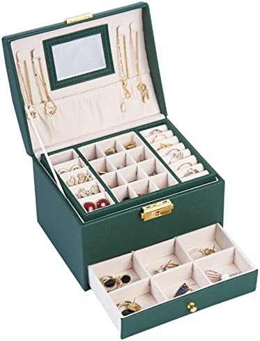 Кутија За Складирање Козметички Накит ВААЗИ, Кутија За Складирање Накит Со Голем Капацитет Со Кутија За Накит Со Кутија За Накит Со Темна