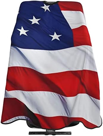 Американско Знаме Фризерски Салон Наметка За Стилист За Сечење Коса Престилка Берберска Покривка За Клиенти Стилизирање Професионален