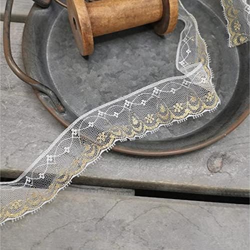 5 метри декоративна лента чипка за чипка за завиткување на ткаенини за шиење на занаети за занаети свадба, додатоци за фустан со