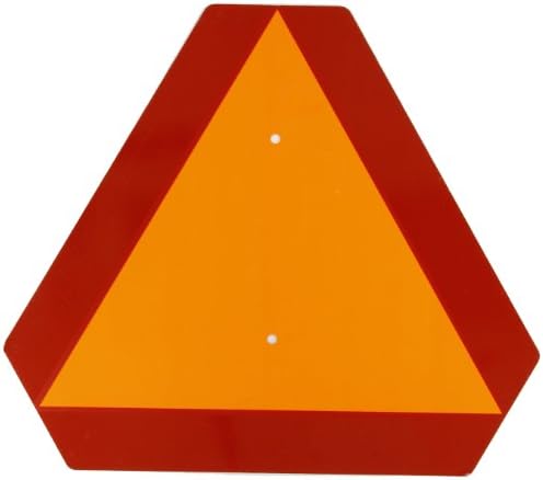 Брејди бавно движење на возилото, ширина од 14 висина x 16, челик, рефлексивни портокалови и црвени - 57894