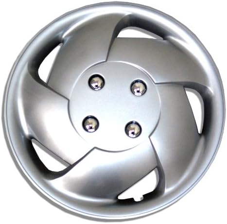 TuningPros WSC-083S15-Пакет од 4 Hubcaps-15-инчи во стилот на метални типови метални сребрени тркала за опфаќа центри за центри