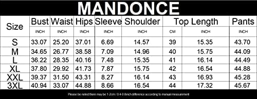 Мандонс 2 парчиња облека за жени на екипажот на вратот кратки ракави врвови отпечатени широки нозе долги панталони летни комплети за појавување