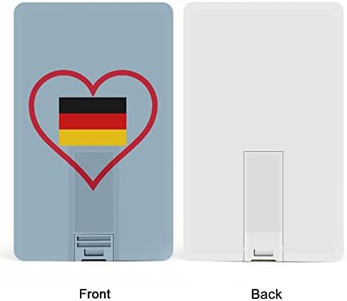 Ја Сакам Германија ЦРВЕНО Срце USB Диск Кредитна Картичка ДИЗАЈН USB Флеш Диск U Диск Палецот Диск 64G
