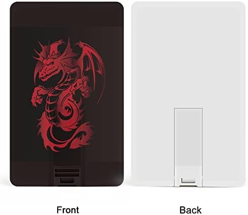 Црвен Змеј На Темна Кредитна Картичка USB Флеш Дискови Персонализирана Меморија Стап Клуч Корпоративни Подароци И Промотивни Подароци 64G