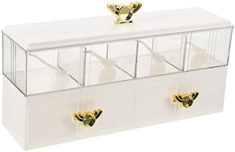 Luxshiny 1 сет за зачинување за складирање кутија Мултифункционална кутија за складирање контејнери со повеќекратни држачи за кујни