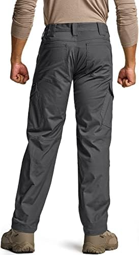CQR Машки Flex Ripstop Тактички панталони, отпорни на вода, панталони за истегнување на вода, лесни панталони за пешачење со ЕДЦ