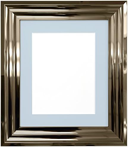 Рамки од пост метро слика на слика Рамка потресено бело со бело монтирање 18 x 12 големина на слика 14 x 8 инчи пластично стакло