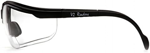 Читатели на пирамекс V2 Бифокални безбедносни очила, чисти леќи со црна рамка SB1810R25