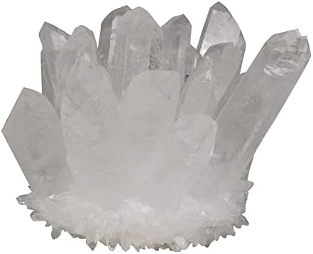 Голем бел кварц кластер - природен лечен кристал геодем - кристал за домашен декор, балансирање на медитација и чакра - кристален декор на