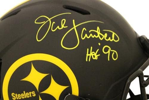 Џек Ламберт Потпиша Питсбург Стилерс Автентични Затемнување Шлем ХОФ ЈСА 28218-Автограм Нфл Шлемови