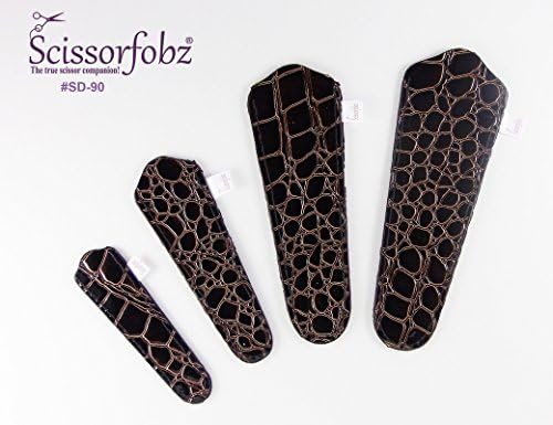 Ножици од Scissorfobz со ScissorGripper -Value Pack -4 големини - дизајнерски ножици обвивки ги опфаќа држачите везење за шиење ватенка -