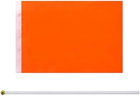 Господо девојко.САД 50 Пакет Обичен Портокал Знаме, Чиста Солидна Портокалова Мали Мини Банер Знаме Знамиња Стап, Партија Боја Декорација Парада