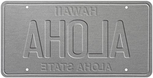 Остров Пацифик Арт 6in x 12in Гроздобер Хавајски врежана регистарска табличка - Алоха