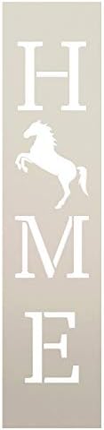 Дома со коњи за одгледување - вертикална матрица од Sudior12 | Употреба за еднократно образец на мирал | Користете за да насликате знаци на