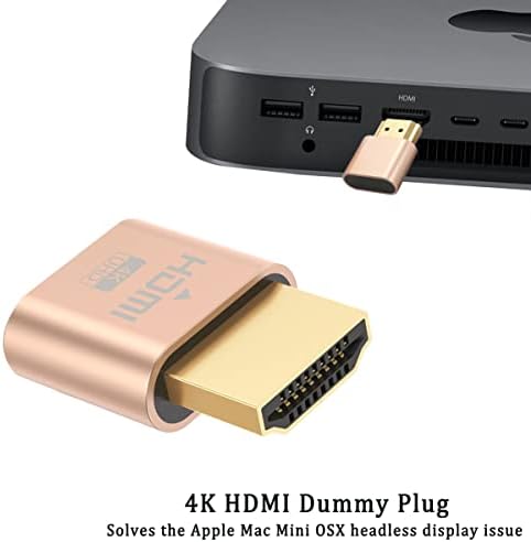 UVOOI 4K HDMI Dummy Plug 10-Pack, HDMI Display Emulator Adapter HDMI Виртуелен монитор поддржува 3840x2160@60Hz компатибилен со Windows, Mac