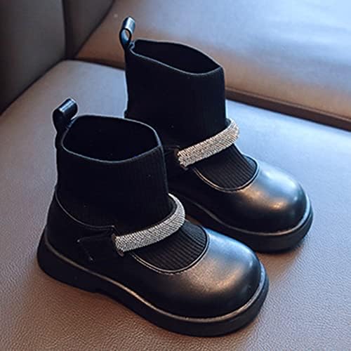 Класични чевли за фустани за девојчиња Детски патент Зимски чизми? Лотс кратки чизми училишни чевли 3-11,5 години