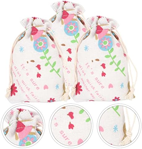Didiseaon 10 парчиња Велигденски торби за влечење цвеќиња за цвеќиња за куќи за подароци, забави, бонбони добра торба за третирање торба за