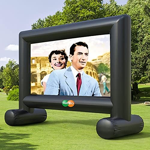Екран на екранот на видео -проекторот на отворено, екранот за проекција на екранот на екранот на надувување со мега филмови со носач
