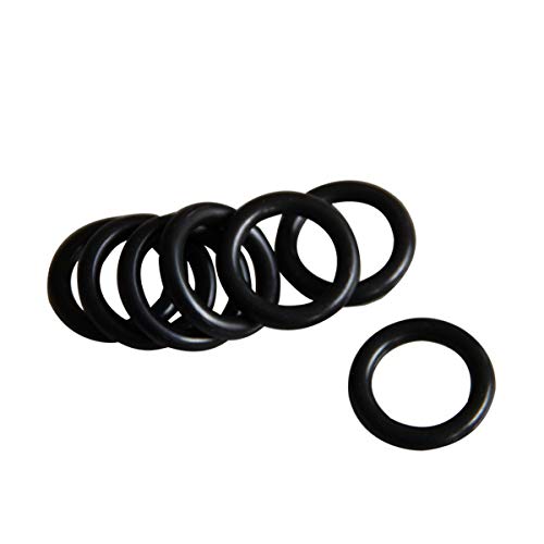 Нитрилна гума О-прстени, 9мм ОД 2мм ширина, метричка буна-n тапа О-прстени со тркалезни запечатувачки запечатувања црни 50 парчиња
