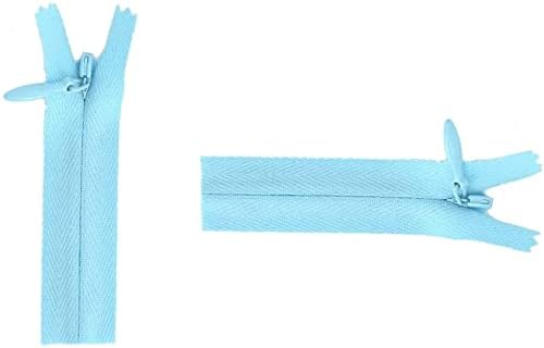 Невидливи патенти на YKK - Совршен за облека, занаети и проекти за шиење - Боја: Светло сина 541 - Изберете ја вашата должина - направено