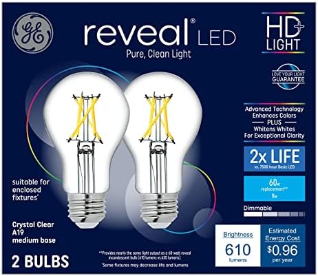GE Открие LED 60 вати еквивалент А19 Боја Подобрување Затемнети HD СВЕТЛО LED Сијалица