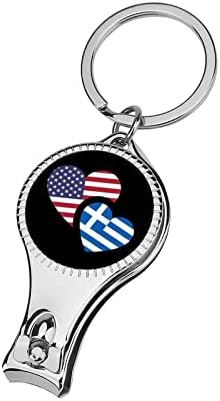 Грција Американско Знаме Машинка За Нокти Пренослив Метален Секач За Нокти Со Турпија За Нокти За Мажи Жени