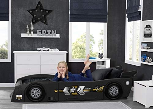 Делта Деца Гран При Трка Автомобил Дете &засилувач; Близнак Кревет-Направени Во САД, Црна