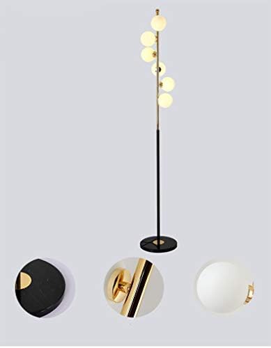 PQKDY модерни предни подни ламби за дневна соба стаклена топка стои ламби златна светлина спална соба луминир домашен украс за осветлување