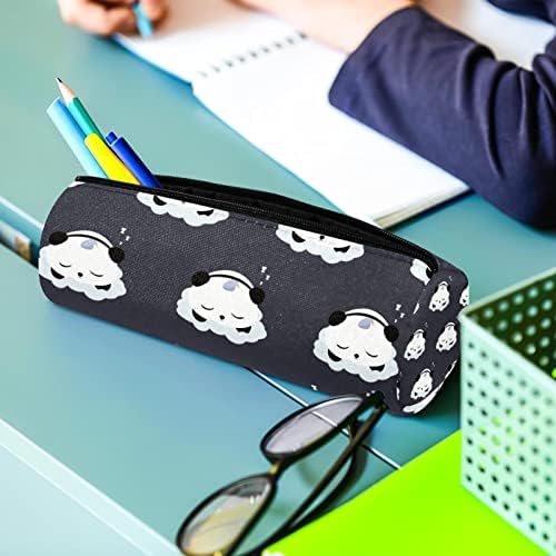 Спиење панда на облаци молив случај Студентска канцелариска торбичка торбичка патент Пенки за пенкало торба за козметика за училишни