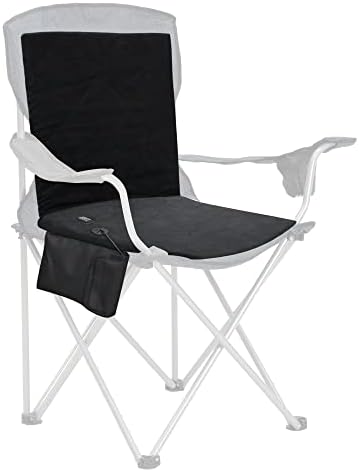 Ybrag загреано столче за кампување, USB загреано преносно стол за кампување, зимско загревање на седиштето со потпирач за грб за спорт
