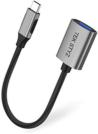 TEK Styz USB-C USB 3.0 адаптер компатибилен со Samsung Galaxy A10E OTG Type-C/PD машки USB 3.0 женски конвертор.