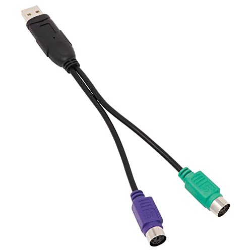 Ainex ADV-108C PS/2 кабел за конверзија, Mini DIN 6 Femaleен X 2 до USB тип машко