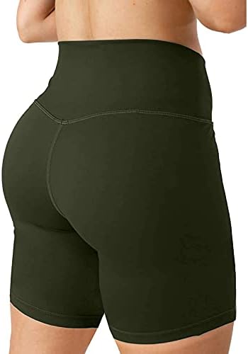 Shortsенски шорцеви за летни високи половини јога кратки панталони тренингот за трчање шорцеви салата еластични хеланки плус