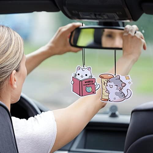 12 пакувања симпатична мачка автомобил -освежувач на воздухот што виси за жени девојки фанови роденденски подарок долготраен смешен освежувач