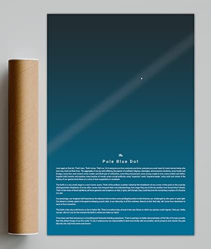 16x24 - Постерот за бледо сина точка, нерасположен, инспиративен цитат, принт на астрономија, канцеларија за спална соба за дневна соба,