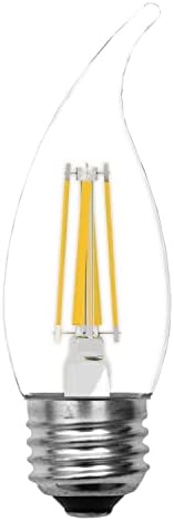 GE Осветлување Релаксираат LED Декоративни Светилки, 5.5 Вати Мека Бела HD Светлина, Јасна Завршница, Средна Основа, Затемнувачки