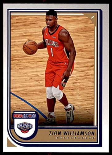 2022-23 Panini NBA Hoops 147 Зион Вилијамсон НМ-МТ Newу Орлеанс Пеликанс Кошарка Трговска картичка НБА