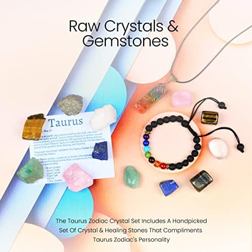Зодијак Бик - Кристали и лековити камења - Подароци за астрологија за жени - Чакра Стоунс - Зодијациски подароци - Кристали за вештерки