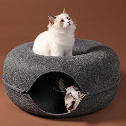 Оалк мачки тунел интерактивна игра играчка мачка кревет двојна употреба затворен играчки маче вежбање производи за обука за миленичиња