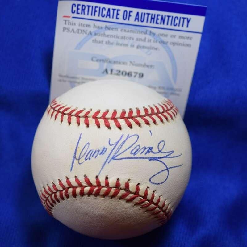 Manny Ramirez PSA DNA COA Autograph American League Oal потпишан бејзбол - автограмирани бејзбол