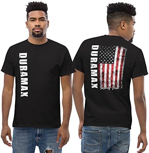Агресивна конец Duramax маица - кошула на американско знаме