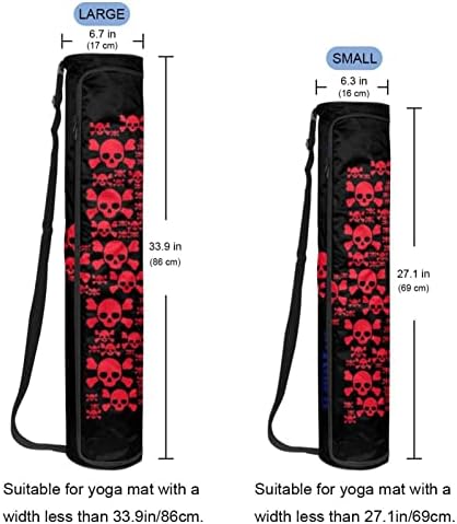 Agгдн Јога Мат Торба, Мавтајќи Со Државно Знаме НА ВЕЛИКА Британија Череп Вкрстени Коски Вежба Јога Мат Носач Целосна Поштенски Јога