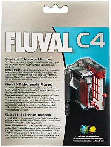 Пакет За Замена На Медиуми за Филтер за напојување Fluval C4, 3-Пакет Био-Екран и 3 - Пакет Поли/Пена Подлога, Медиум За Филтрирање За Аквариуми