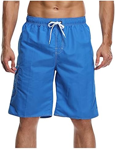 Firero Mens Sharts Обични летни шорцеви на плажа еластична половината со панталони со шорцеви со џебови