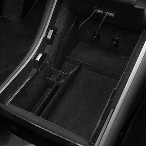 Организатор на сад за конзола Desirepath Center for Tesla Model 3, кутија за складирање на потпирачи за складирање+држач за чаши организатор на багажникот на автомобили додатоци з