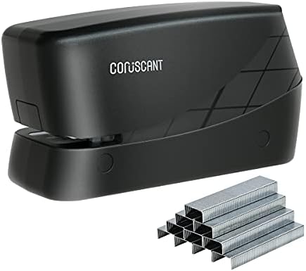 Coruscant Electric Stapler, Stapler со тешка десктоп, автоматски Stapler AC или напојување со батерии, 25 лист, професионален за употреба во канцеларија