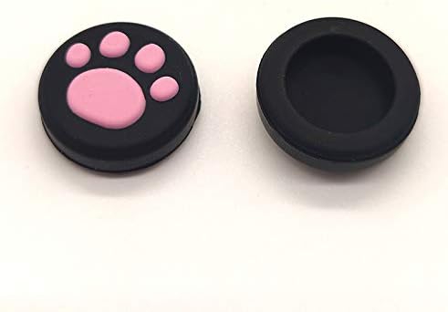 2 x силиконски аналоген контролер на палецот, џојстик, зафаќа капа за Nintendo Switch NS/Switch Lite Controller Joy-Con Thumbstick Симпатична мачка со шепа на мачки